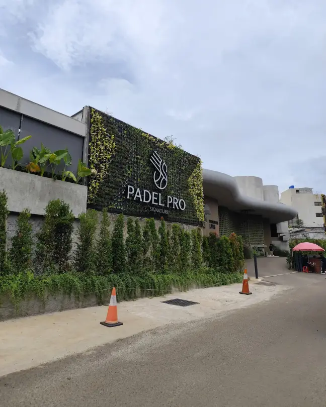 Street view of the green wall